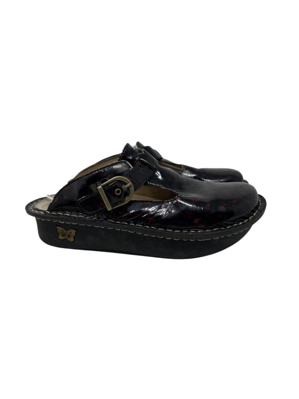 Alegria ALG-407 Tortoise Print Brown Mule Comfort Shoe Women's Size 37 US 7-7.5